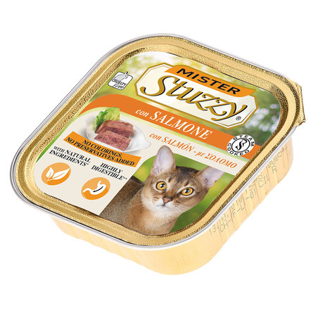 Mister Stuzzy Cat Кусочки паштета для взрослых кошек (с лососем) – интернет-магазин Ле’Муррр